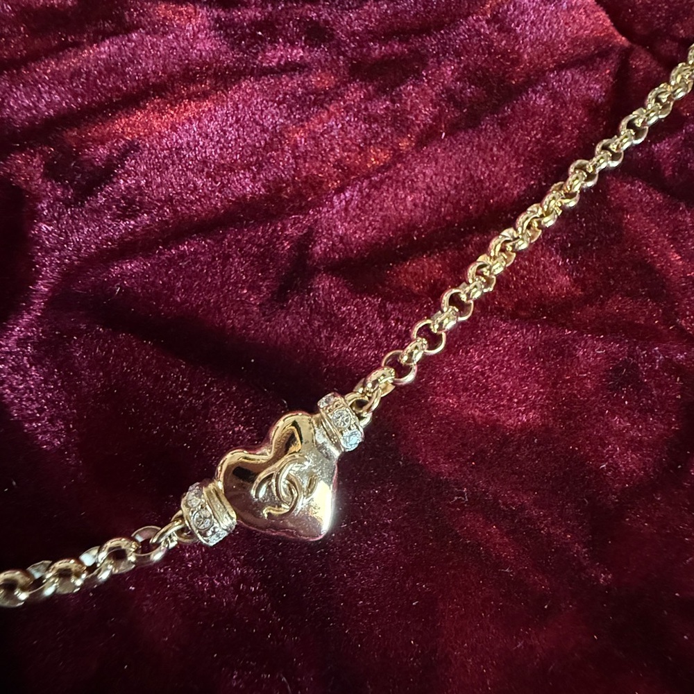 CHANEL Necklace CC Heart Love Pendant A24P from 2024 Authentic